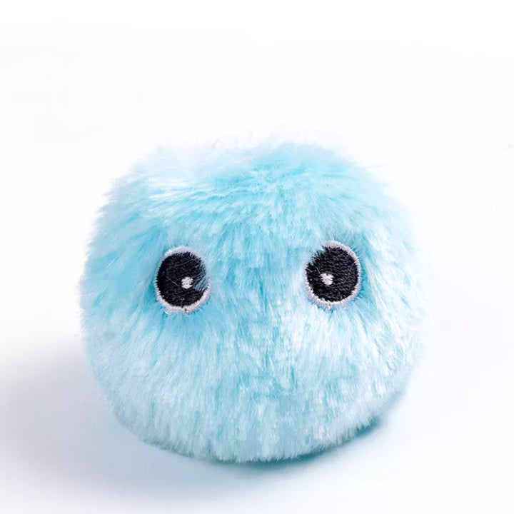 Bola de Pelúcia Interativa Brinquedo Para Gato Azul 
