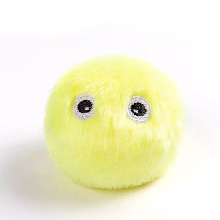 Bola de Pelúcia Interativa Brinquedo Para Gato Amarelo