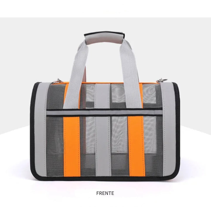 Bolsa Transporte Para Pet Transparente Laranja