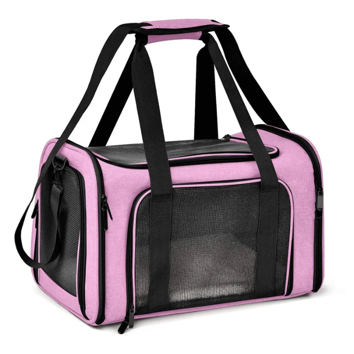 Bolsa Transporte Pet Modelo Carrier Rosa