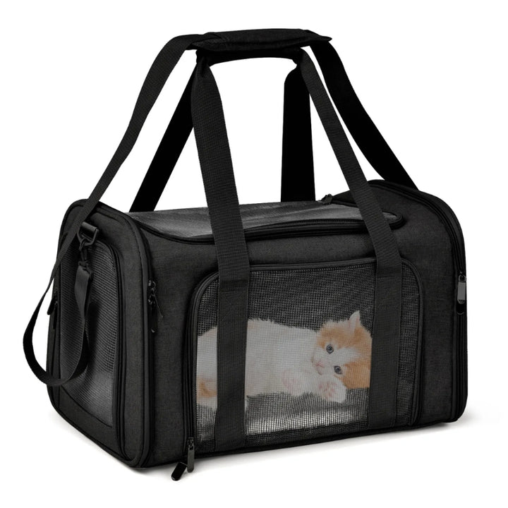 Bolsa Transporte Pet Modelo Carrier Preta