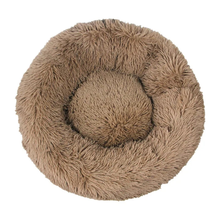 Cama Para Cachorro Redonda Marrom