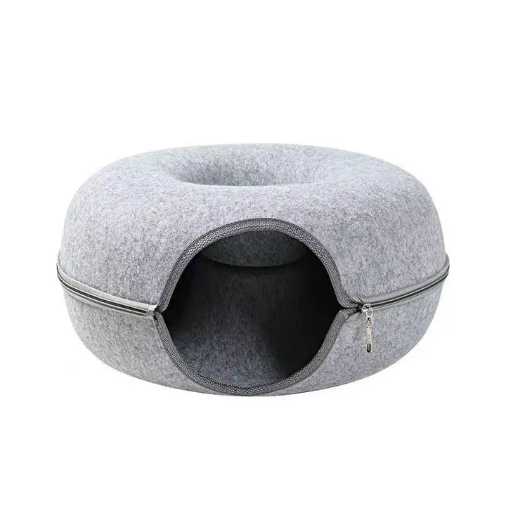 Cama Para Gato Estilo Túnel Cinza