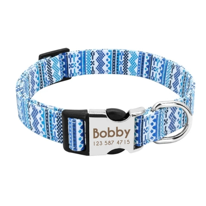 Coleira Personalizada Cachorro Azul