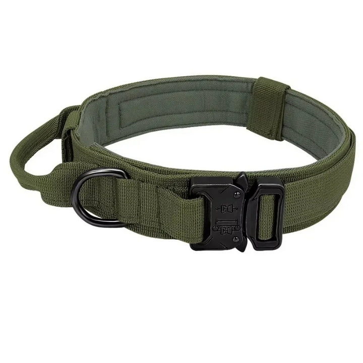 Coleira para Cachorro Grande Tática Militar Verde