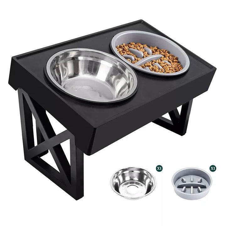 Comedouro Elevado Com Altura Ajustável Para Cachorro
