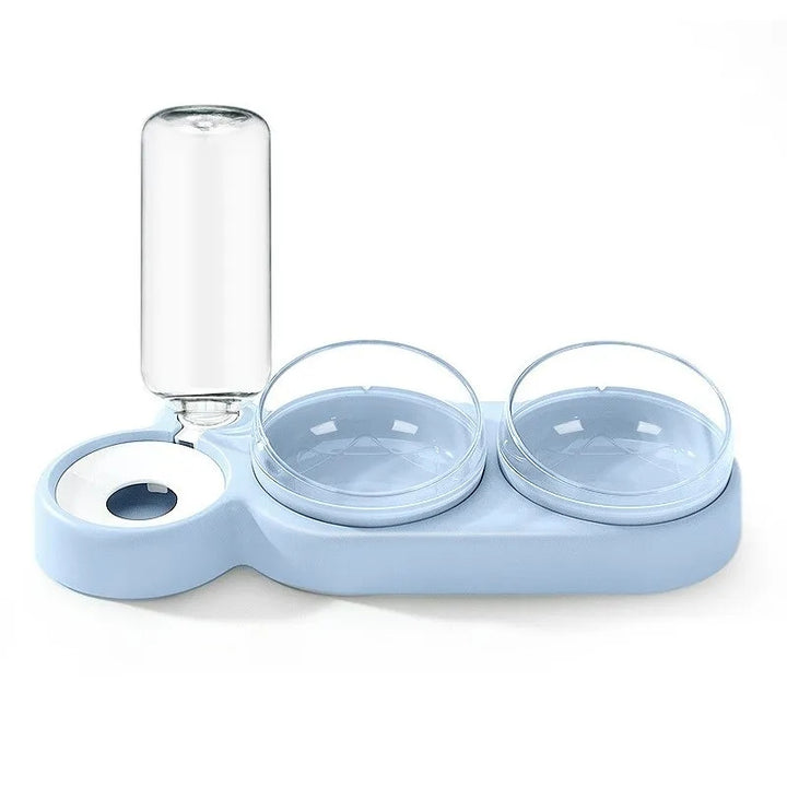 Comedouro e Bebedouro Automático Para Pet 3 em 1 Azul