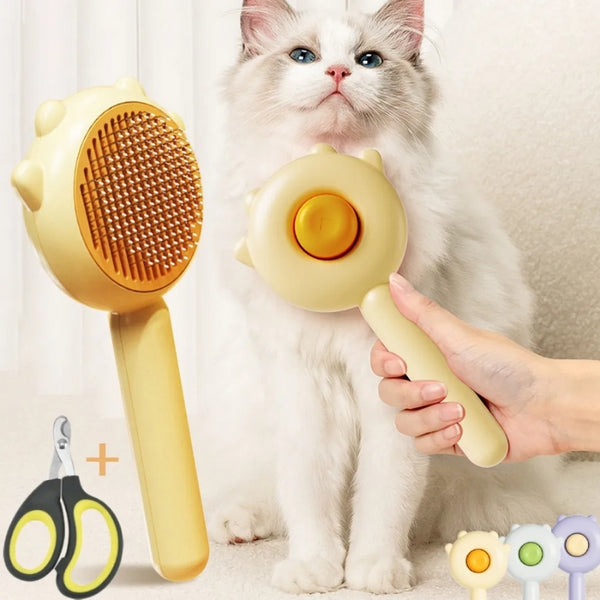 Escova para Pelo de Gato + Tesoura Mágica