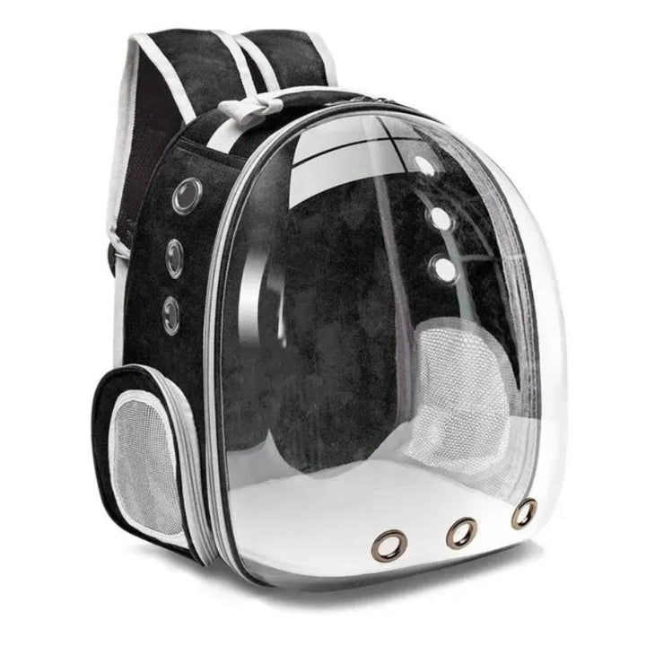 Mochila Transparente para Transportar Gato Preto