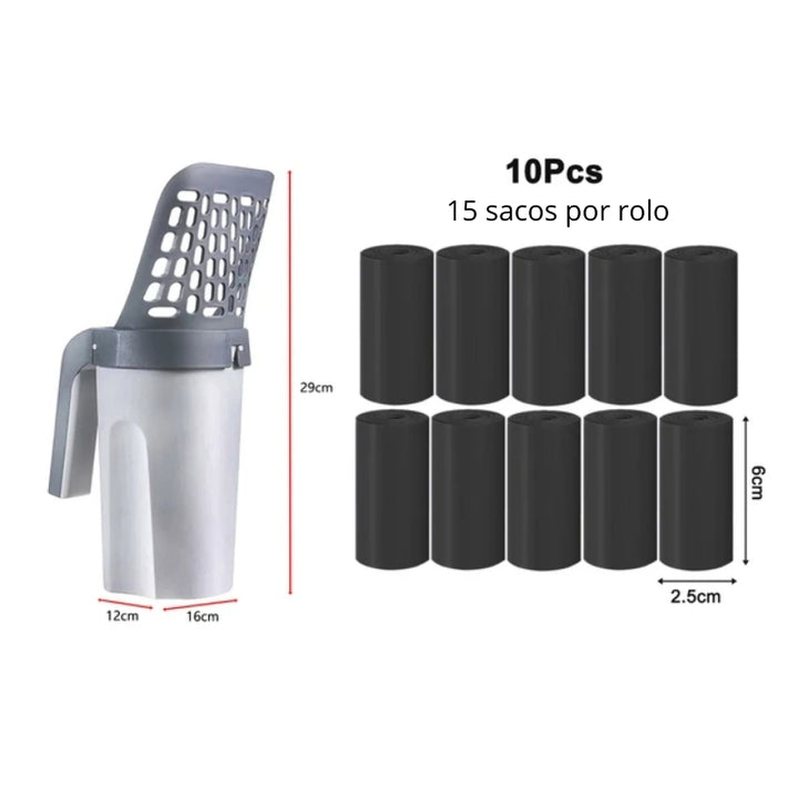 Pá Higiênica Gatos com Dispenser Multifuncional 10pcs