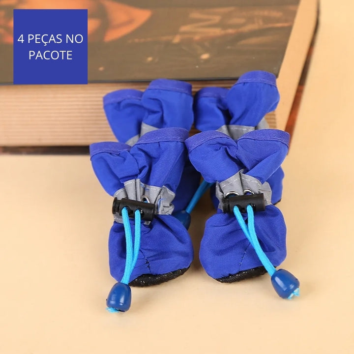Sapato Para Cachorro e Gato Antiderrapante Estilo Bota Azul