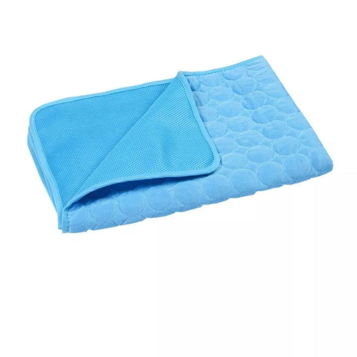 Tapete de Resfriamento Lavável Para Pet Azul